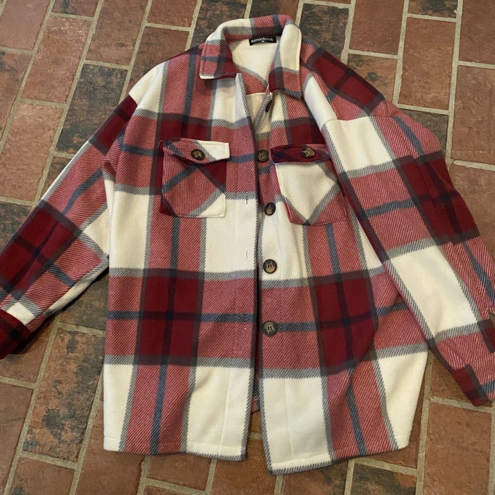 Plaid Shacket in tri-color